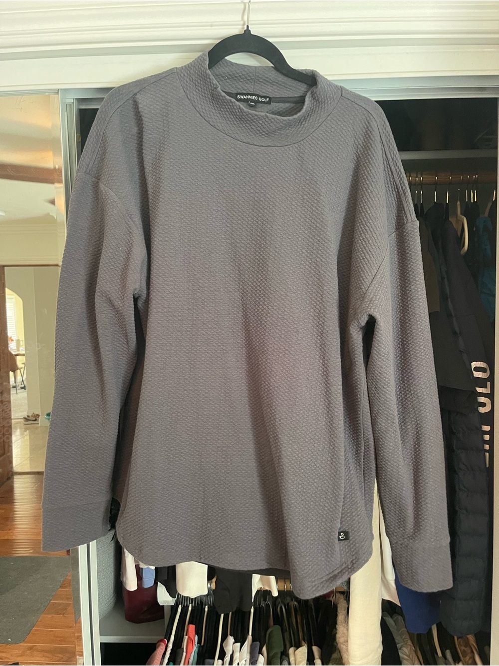 Swannies Golf Women's Gray Textured Pullover Jacket